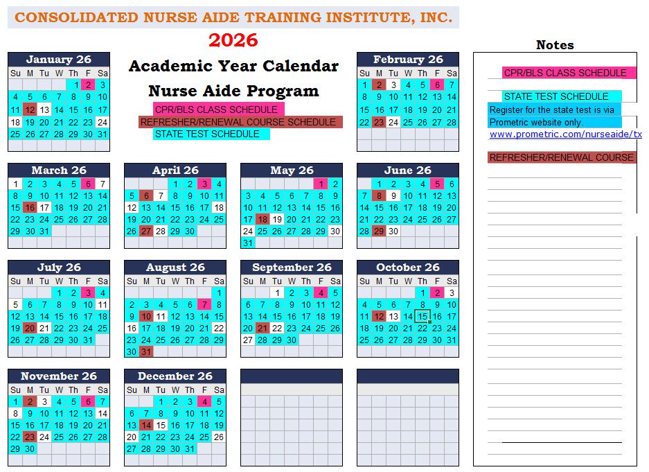 2026 Cpr Class Calendar